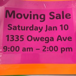 Moving sale Today 1335 Owega Ave Dallas TX 