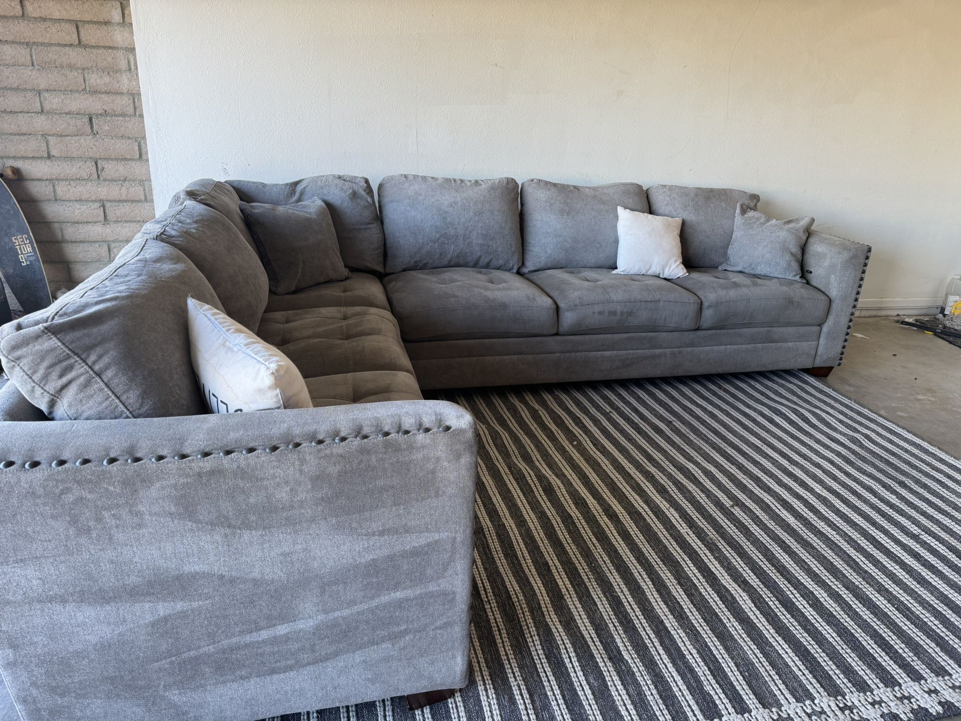 Costco Thomasville Gray Sectional Sofa Couch Sala