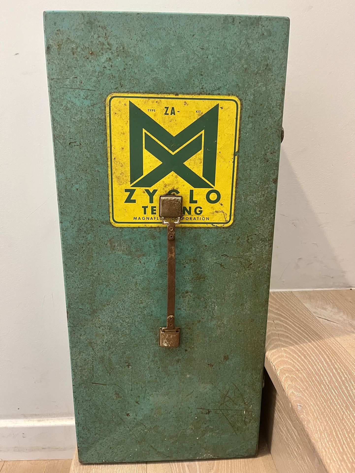 Vintage Metal Storage Box With Handle