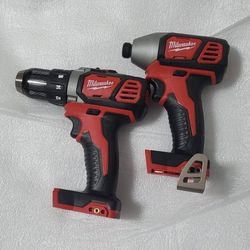 MILWAUKEE M18 CORDLESS SET OFF DRILLS 