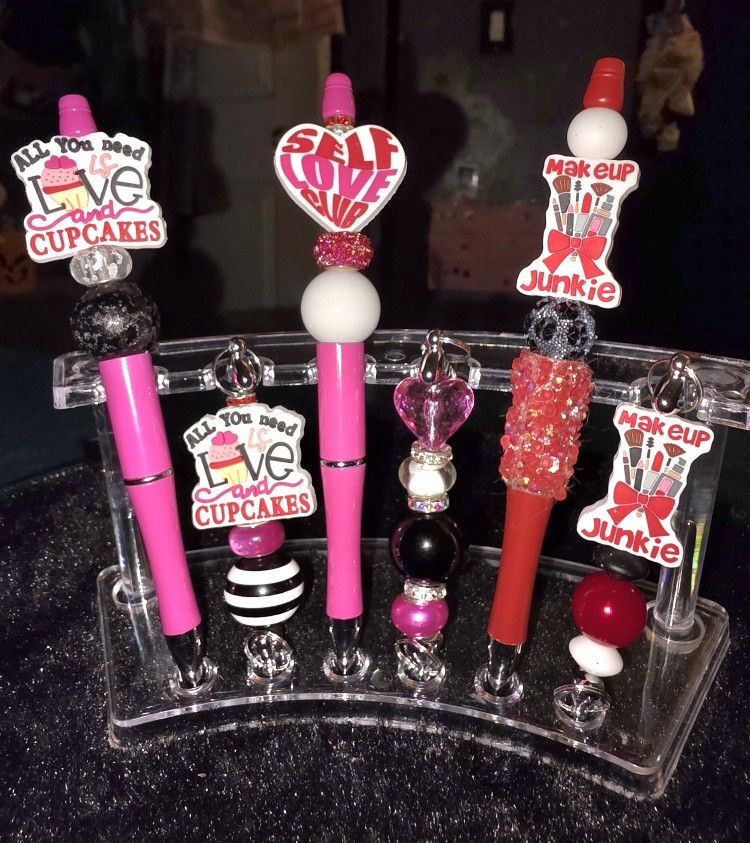 Beaded Pen With Matching Keychain