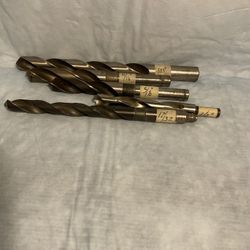 INDUSTRIAL DRILLS BITS (5) - I FREE ONE THAT NEEDS SHANK GROUND DOWN $40