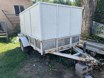 Enclosed Utility Trailer with Wood Sides
