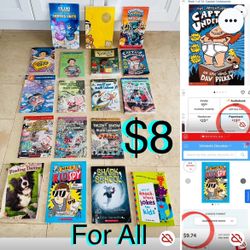 $8 For All total of 18 Kids Books some chapter,some graphic novels etc