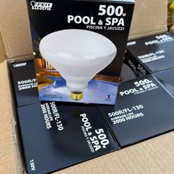 Feit Electric 500W Pool & Spa Light Bulbs – 24 Total – New in Box