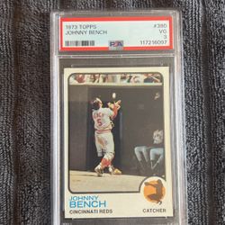 Vintage Baseball Card - 1973 Topps Johnny Bench PSA 3 ( Very Good )