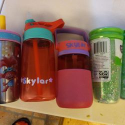 Personalized Kids Cup With There Name!.. (Colors To Pick From.. Pink, Green, And Blue)