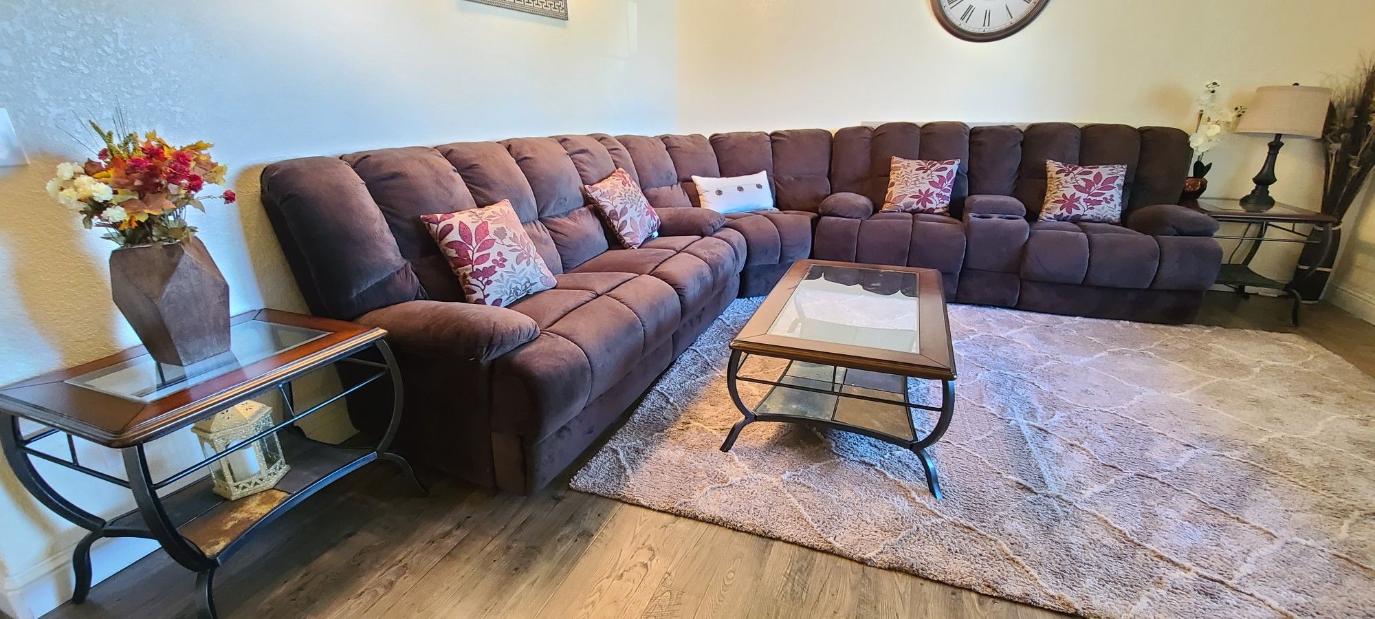Sectional sofa with Coffee Tables