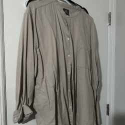 H&M Collarless Dress Shirt XXL Preowned