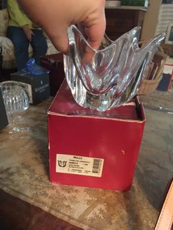 Large belle crystal bowl