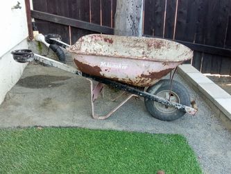 Milwaukee 6 Cubic FT Metal Wheelbarrow $40
