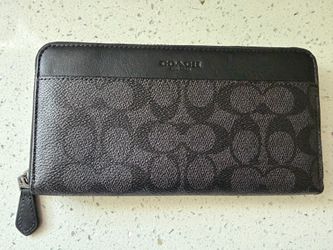 COACH Mens Accordion Wallet in Black