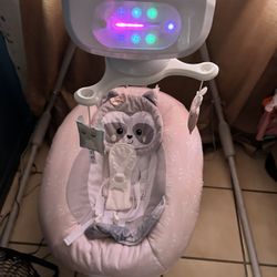 Baby Girl Swing And Boxes Of Clothes 0-6months 