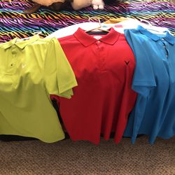 3 Callaway Dry Fit Golf Shirts