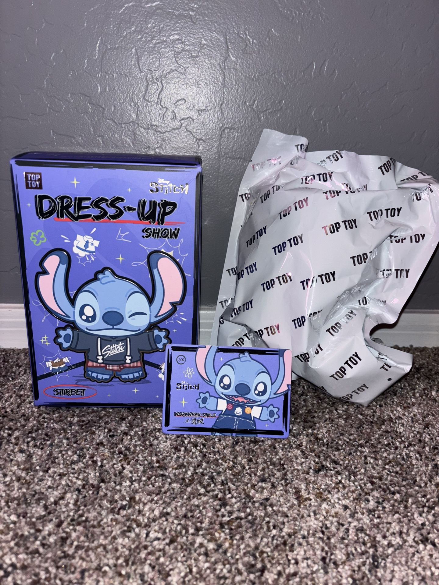 Stitch Top Toy Dress Up Show Pendant Keychain  