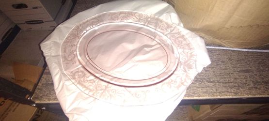 Pink Fostoria Versailles 15.5 in platter