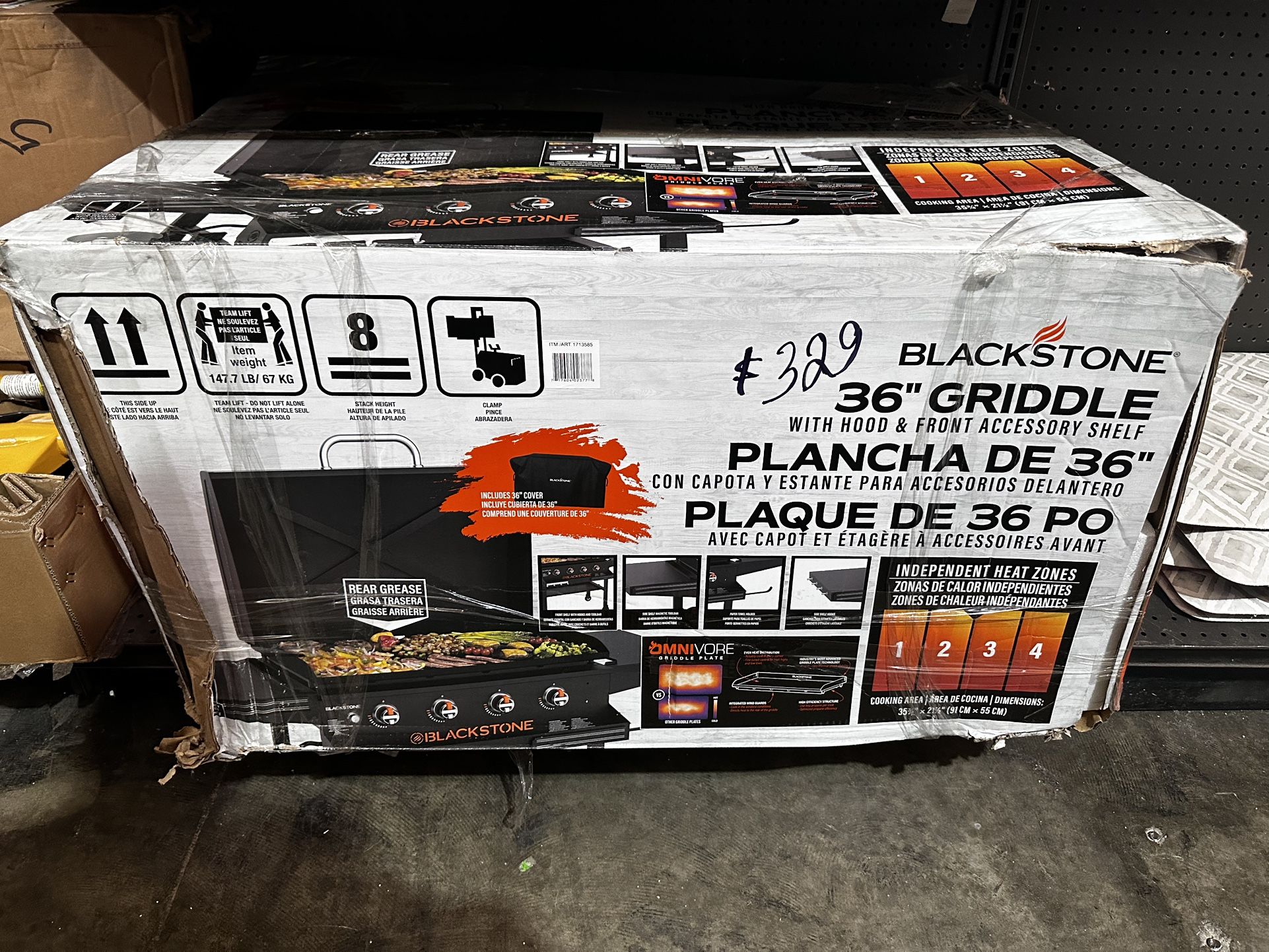 Blackstone 36 Inch Outdoor Griddle with Hood and Shelf – BBQ Grill Clearance!