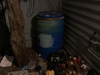 Rain barrel with spigot