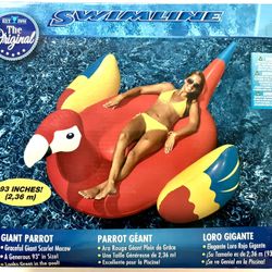 Swimline Giant Inflatable Parrot Float For Swimming Pools