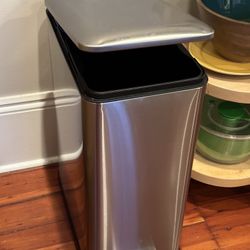 Kitchen Trash Can - Stainless Steel With Recycling Bin