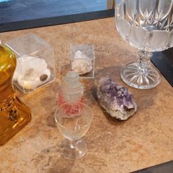 Vintage James Dean Doll + Classic Crystal Vase 