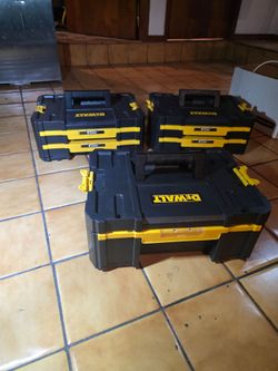 Dewalt TSTAK Stacked Stakeable Connect Tool box Toolbox Drawers Chest Tote Tray