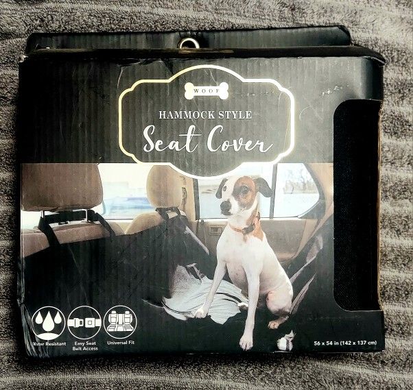 Doggie Seat Cover Hammock Fits All Black Waterproof