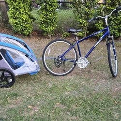 28in Bicycle + Kids Trailer 