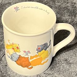 Vintage 1985 Hallmark Rim Shots “I Sure Could Use a Hug” Coffee Mug 8 oz. 
