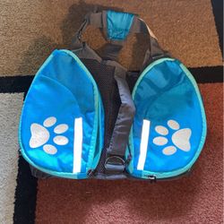 Reflective Dog Backpack Harness  Size Large With Pouches 