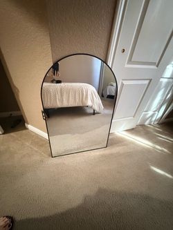 Black Arch Frame Wall Mirror