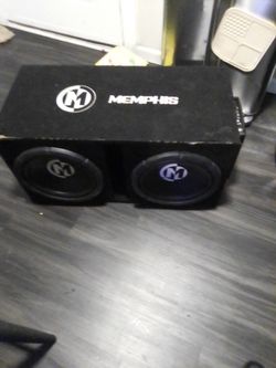 Memphis 12 subwoofers with enclosure and corresponding amp 120$obo