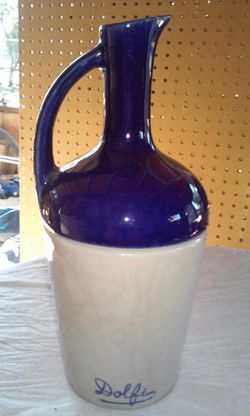 Vintage olive oil bottle.