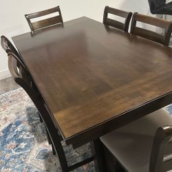 6 People Dinner Table Set With All Chairs 