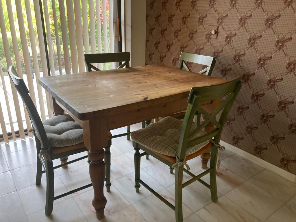 Table For Four With Real Old Wood