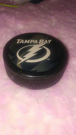 Tampabay lightning hockey puck