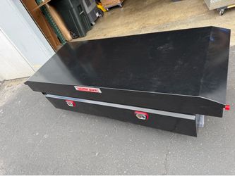 Weatherguard 116-5-04 Extra Wide Saddle Box, Steel, Gloss Black, 15.5 cu ft