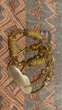 Golden plated Brand New bracelet set 3 pieces