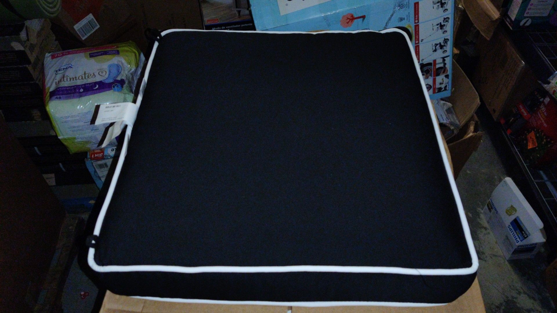 Home Decorators Collection 24 x 24 Sunbrella Canvas Black Outdoor Lounge Chair Cushion