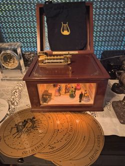 Music box with metal records