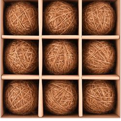 Brown Christmas Ornaments for Tree Decorations - Large 3.15 inch Crochet Christmas Balls for Winter Holiday - Rustic Shatterproof Xmas Bulbs Bulk for 