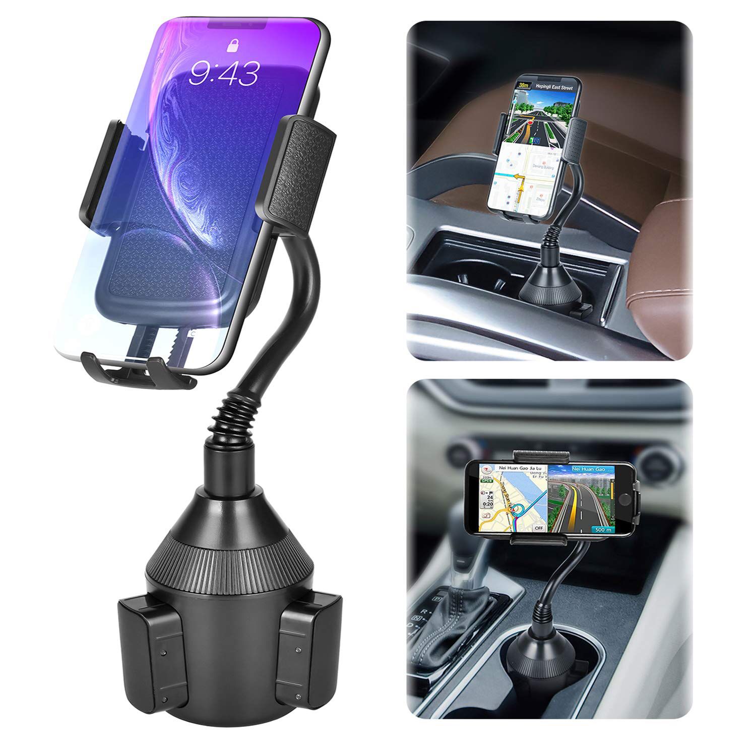 Car Cup Holder Phone Mount,Universal Smart Phone Adjustable Automobile Cell Phone Mount