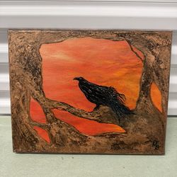 Painting "The Clock - The Red Raven"