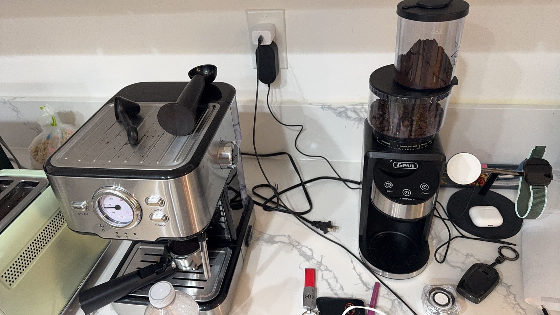 Espresso Machine + Coffee Grinder Set – already Cleaned, And Great Condition