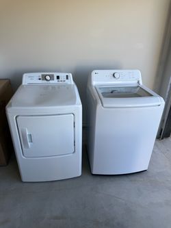 Insignia Dryer and LG Top-Load Washer Set