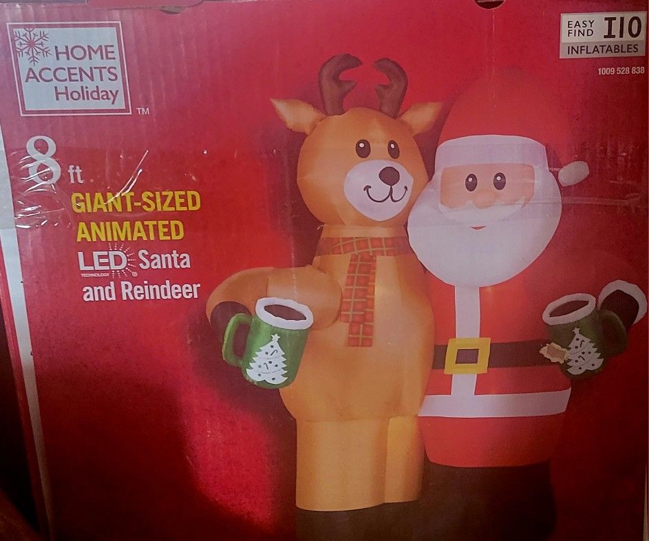 New Giant Santa and Reindeer
