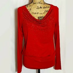 I jeans by Buffalo Claret Studded Longsleeve Top S NWOT 