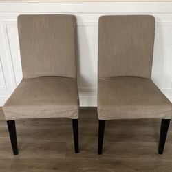 Dining Chairs Grey Covers Included