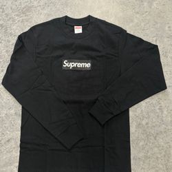 Black Long-sleeve Supreme Tee / Small 