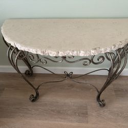 Living Room Couch, Tables, And Mirror